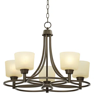 Regency Hill Whitfield 23" Wide Oil-rubbed Bronze 5-light Chandelier