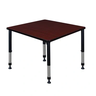 Regency Kee Height Adjustable 36" Square Activity Table In Mahogany