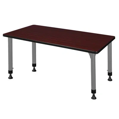 Regency Kee Height Adjustable Classroom Activity Table Top & Base In Mahogany