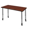 Regency Kee Height Adjustable Mobile Classroom Activity Table Top & Base In Cherry