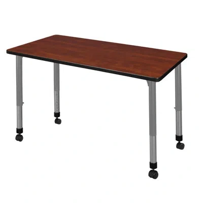 Regency Kee Height Adjustable Mobile Classroom Activity Table Top & Base In Cherry