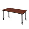 Regency Kee Height Adjustable Mobile Classroom Activity Table Top & Base In Cherry