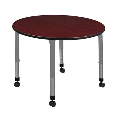 Regency Kee Mobile 61" L Breakroom Table In Mahogany