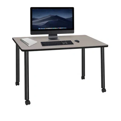 Regency Kee Mobile Desk In Maple,black