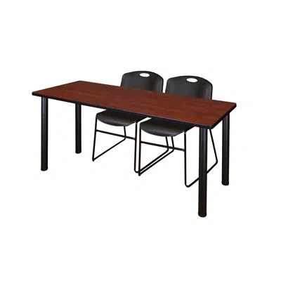Regency Kee Training Table Top & 2 Zeng Chairs In Cherry,black