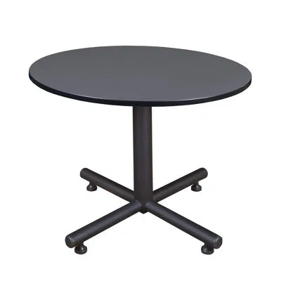Regency Kobe Round X-base Breakroom Table In Gray Laminate