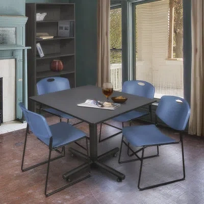 Regency Kobe Square X-base Breakroom Table In Gray Laminate