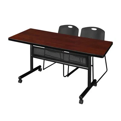 Regency Kobe Training Table In Cherry,black