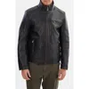 Regency Leather Bomber Jacket In Black