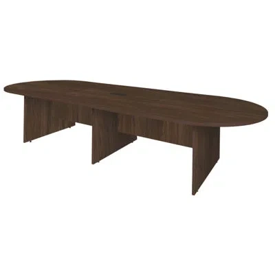 Regency Legacy 12 Ft. Racetrack Laminate Conference Table With Charging Port- Neo Walnut In Natural