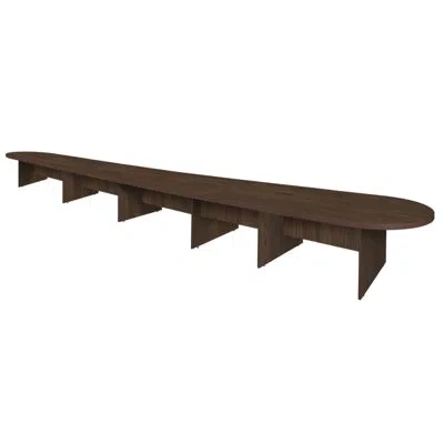 Regency Legacy 24 Ft Racetrack Laminate Conference Table With 4 Charging Ports- Neo Walnut In Natural