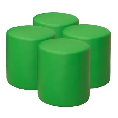 Regency Logan Round Stool Ottoman In Envy Green
