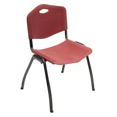 Regency M Lightweight Stackable Sturdy Breakroom Chair In Burgundy
