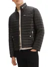 Regency Men's Lightweight Puffer Jacket In Black