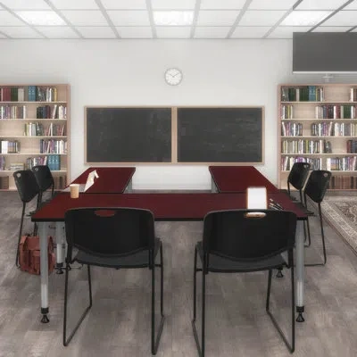 Regency Romig Kee Height Adjustable Training Table In Mahogany