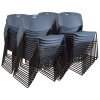 Regency Zeng Ultra Compact Metal Frame Armless Stackable Chair In Blue