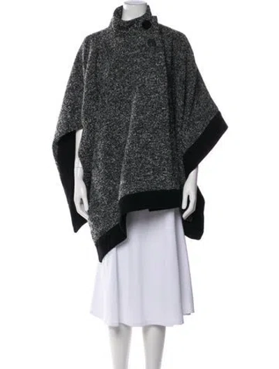 Pre-owned Regent Plaid Print Poncho In Multi