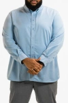 Regent Row Big And Tall Commuter Shirt Long Sleeve Button Down In Heather-blue