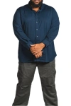 Regent Row Big And Tall Commuter Shirt Long Sleeve Button Down In Navy