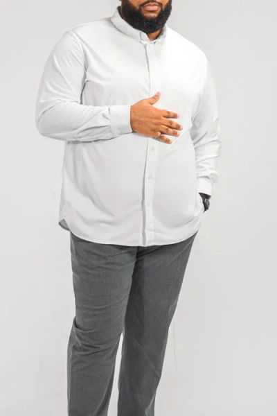 Regent Row Big And Tall Commuter Shirt Long Sleeve Button Down In White