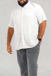 Regent Row Big And Tall Commuter Shirt Short Sleeve Button Down In White