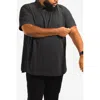 Regent Row Big And Tall Commuter Shirt Tech Polo In Black