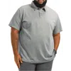 Regent Row Big And Tall Commuter Shirt Tech Polo In Heather Grey