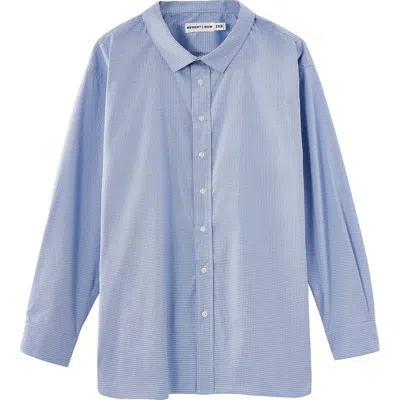 Regent Row Big And Tall Stanton Shirt Long Sleeve Button Down In Blue-plaid