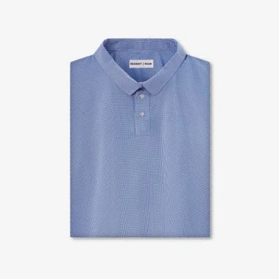 Regent Row Big And Tall Stanton Shirt Polo In Navy-microcheck-38
