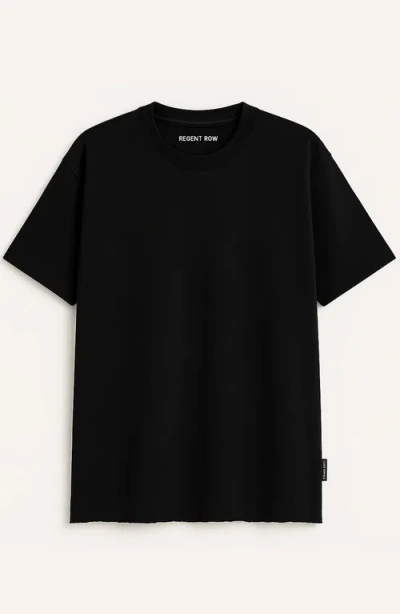 Regent Row Organic Cotton Crew Neck Tee In Black