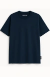 Regent Row Organic Cotton Crew Neck Tee In Blue