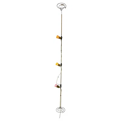 Pre-owned Reggiani Adjustable Three-light Floor/ceiling Lamp By Francesco Fois For , 1970s In Sand