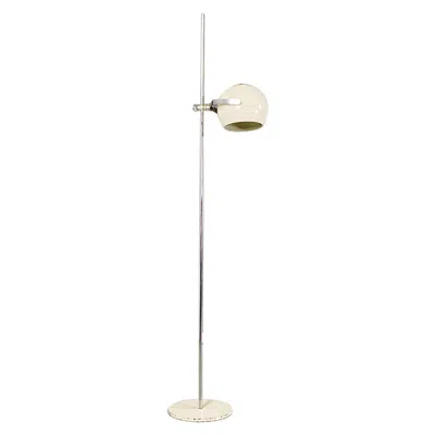 Pre-owned Reggiani Italian Modern Metal And Plexiglass Adjustable Floor Lamp, 1970s In Sand