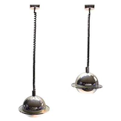 Pre-owned Reggiani Italian Par Of Pendants In Style Of  In Black
