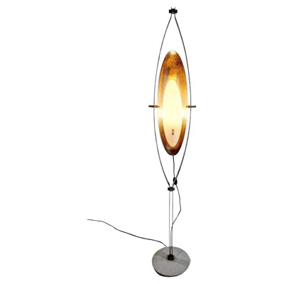 Pre-owned Reggiani Lampadari Mid-century Modern Floor Lamp By Goffredo Reggiani, Italy In Sand