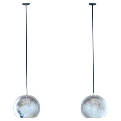 Pre-owned Reggiani Mid - Century Modern Eye Ball  Pendant, Italy, Set Of Two In Transparent