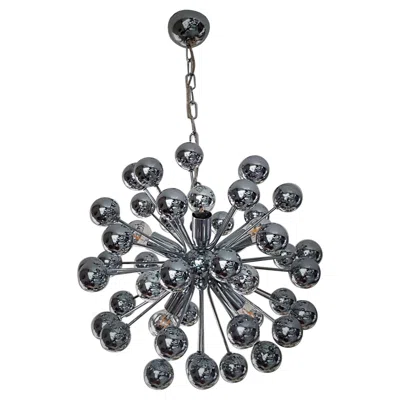 Pre-owned Reggiani Mid-century Crome Sputnik Lamp Pendant By , Italy 1968 In Transparent
