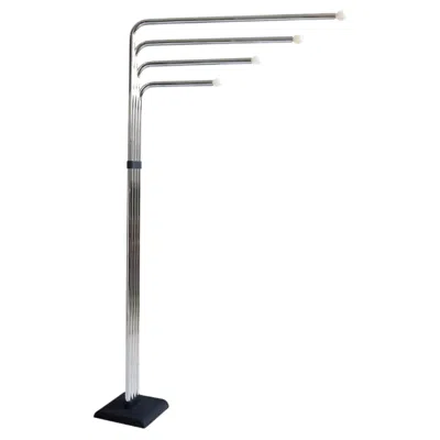 Pre-owned Reggiani Sculptural Adjustable Chrome Floor Lamp By Goffredo  1970's In Transparent