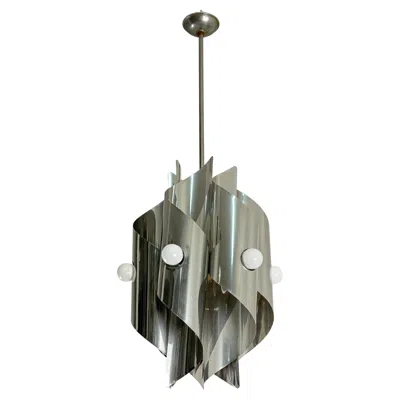 Pre-owned Reggiani Six-light Chandelier Attributed To , 1970s In Transparent