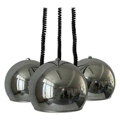 Pre-owned Reggiani Space Age 3-head Ceiling Lamp By , 1970s, Italy In Transparent