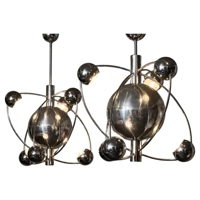 Pre-owned Reggiani Space Age Chandeliers By  In Black