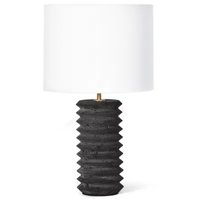 Regina Andrew 22 1/2" Modern Noir Black Column Accent Table Lamp