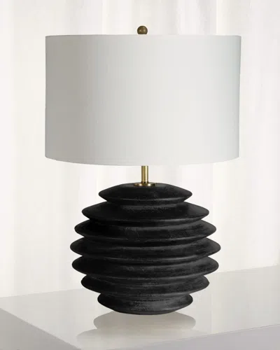 Regina Andrew Accordion Round Table Lamp In Black