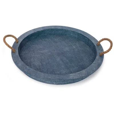 Regina Andrew Aegean Serving Tray (indigo) 2.5 Height