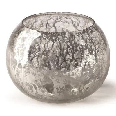 Regina Andrew Antique Mirror Glass Votive Bowl In Antique Mercury;antique Mercury