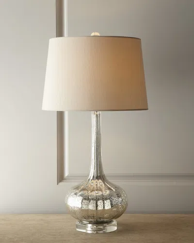 Regina Andrew Antiqued Glass Table Lamp In Silver