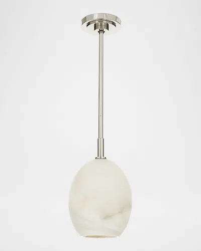 Regina Andrew Artemis 8" Faux Alabaster Pendant In Silver