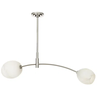 Regina Andrew Artemis Pendant Double (polished Nickel With Alabaster Glass)