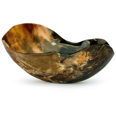 Regina Andrew Black Horn Bowl 5 Height