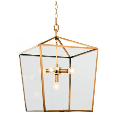 Regina Andrew Camden Lantern (natural Brass) 26.25 Height In Gold